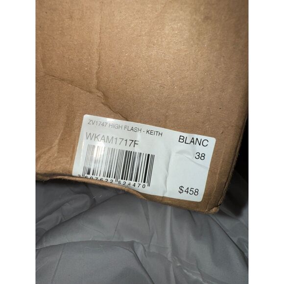 NIB Zadig & Voltaire High Flash Keith Leather Sneaker in White size 38 - Picture 10 of 11